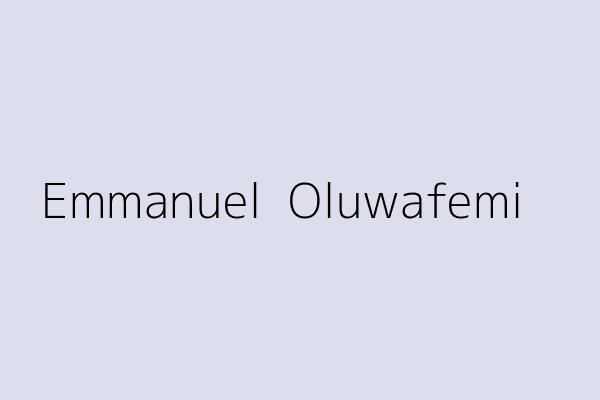 Emmanuel  Oluwafemi